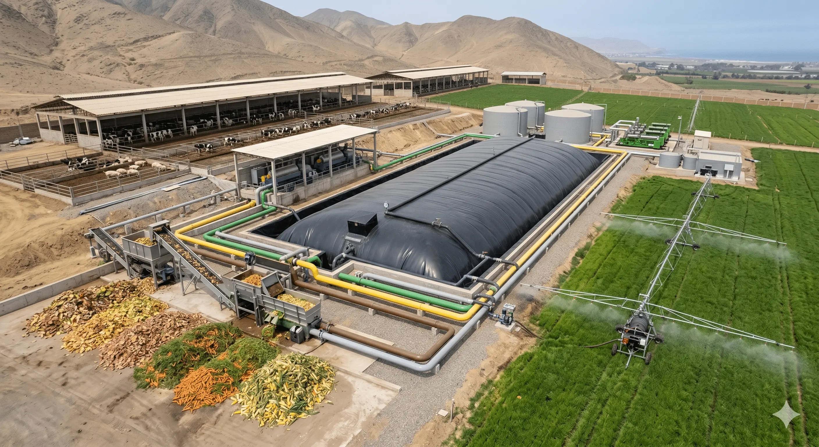 Biodigestor HDPE para tratamiento y aprovechamiento de residuos